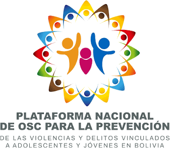 Logo de la Plataforma Nacional de OSC para la Prevención de las Violencias y Delitos vinculados a adolescentes y jóvenes en Bolivia